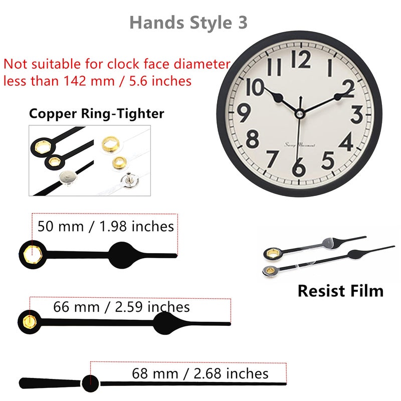 TIKROUND Original Youngtown 12888 Pendulum Type Movement Step Clock Accessory Quartz DIY Movement Kits,9.5mm (3/8 Inch) Maximum Dial Thickness, 17mm (43/64 Inch) Total Shaft Length. - Image 5